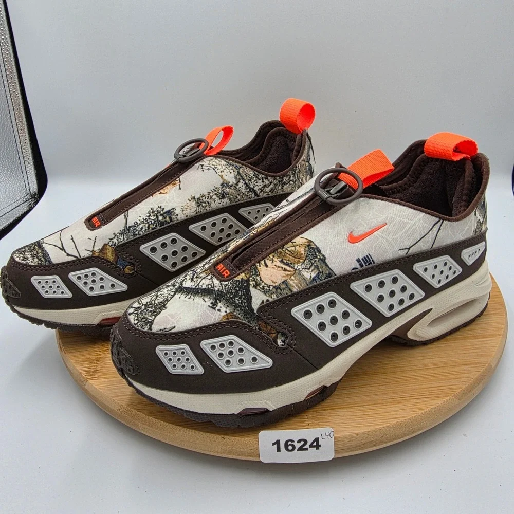 Nike Air Max Sunder Realtree Camo Brown Orange Sneakers Mens 6 Womens 7.5